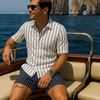 Maritimes Herren Sommer-Set | Gestreiftes Hemd & Shorts
