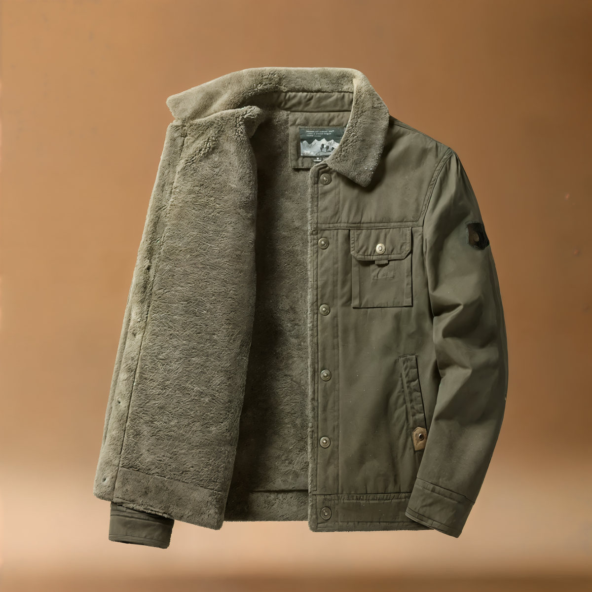 Herren Truckerjacke Regular Fit mit Umlegekragen und Brusttaschen