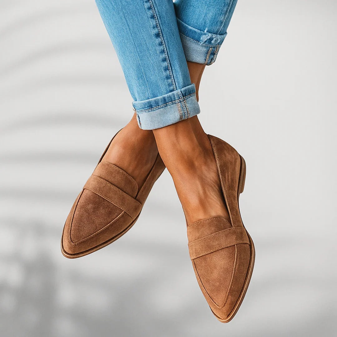 Damen Loafer Casual mit spitzer Zehenpartie bequem und vielseitig