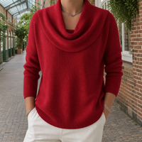 Damen Pullover Relaxed Fit mit Schalkragen