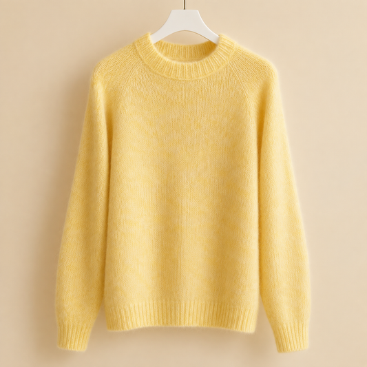 Damen Pullover Relaxed Fit mit Raglanärmeln und gebürsteter Oberfläche
