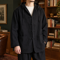 Herren Kapuzenjacke Relaxed Fit Freizeit mit Kordelzug