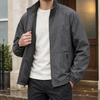 Stehkragenjacke Herren Regular Fit Freizeit leicht atmungsaktiv
