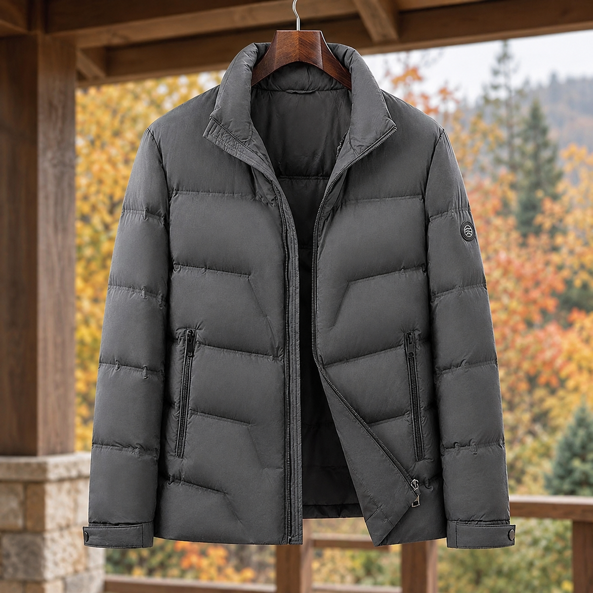 Pufferjacke Herren Regular Fit Freizeit Warm
