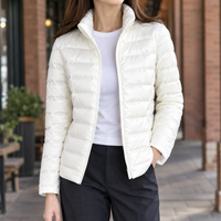 Damen Slim Fit Kaschmir Steppjacke Freizeit