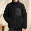 Texturiertes Zip-Jackett Herren Relaxed Fit Freizeit