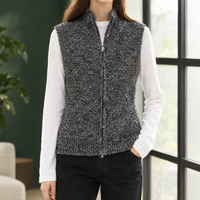 Damen Ärmellose Weste Relaxed Fit Casual mit Stehkragen