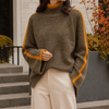 Damen Rollkragenpullover Oversize mit ausgestellten Ärmeln