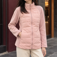 Damen Steppjacke Slim Fit Freizeit mit Stehkragen