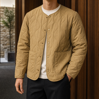 Herren Steppjacke Regular Fit Freizeit ohne Kragen