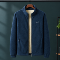 Fleecejacke Damen Regular Fit Freizeit mit Stehkragen