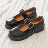 Damen Plateau Mary Janes mit Schnallenriemen und quadratischem Blockabsatz