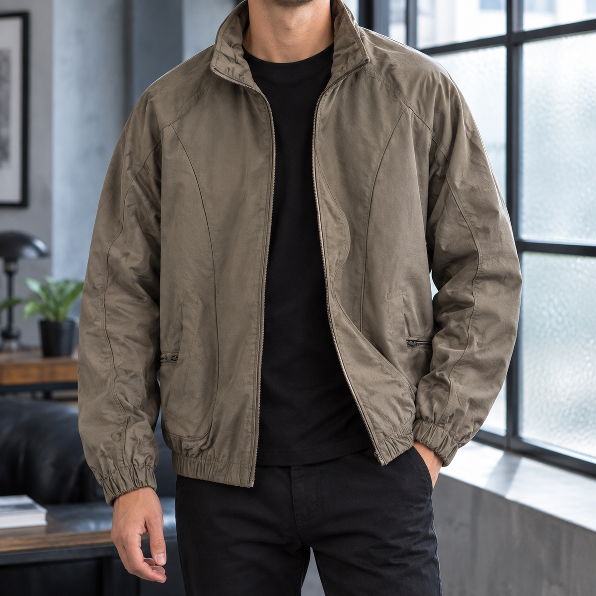 Zip-Jacke Damen Lässige Passform Freizeit