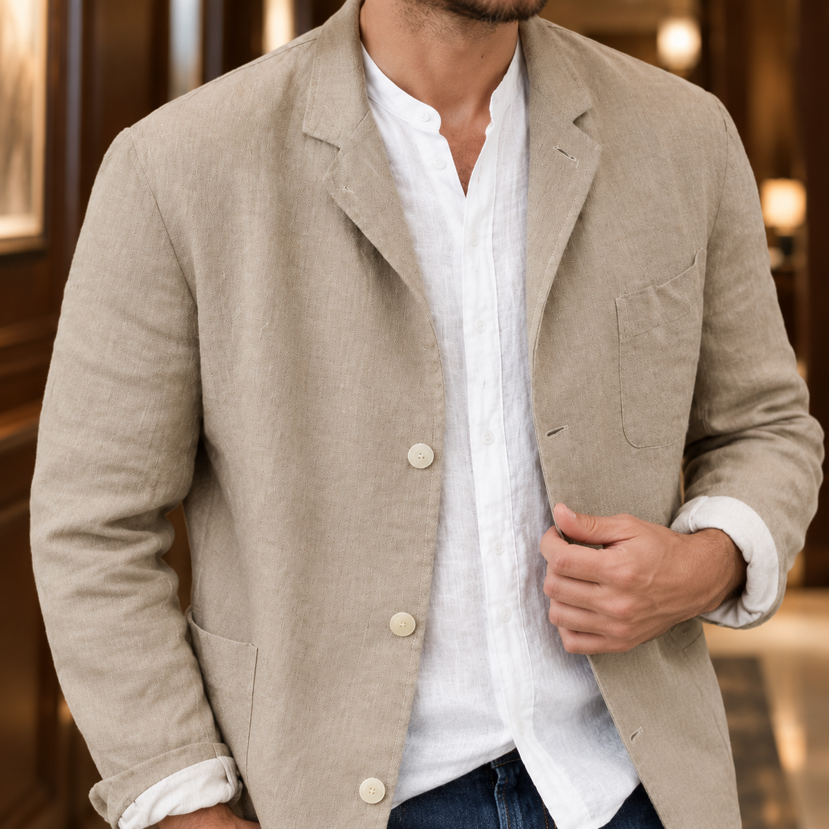 Blazer Damen Relaxed Fit Smart-Casual Freizeit