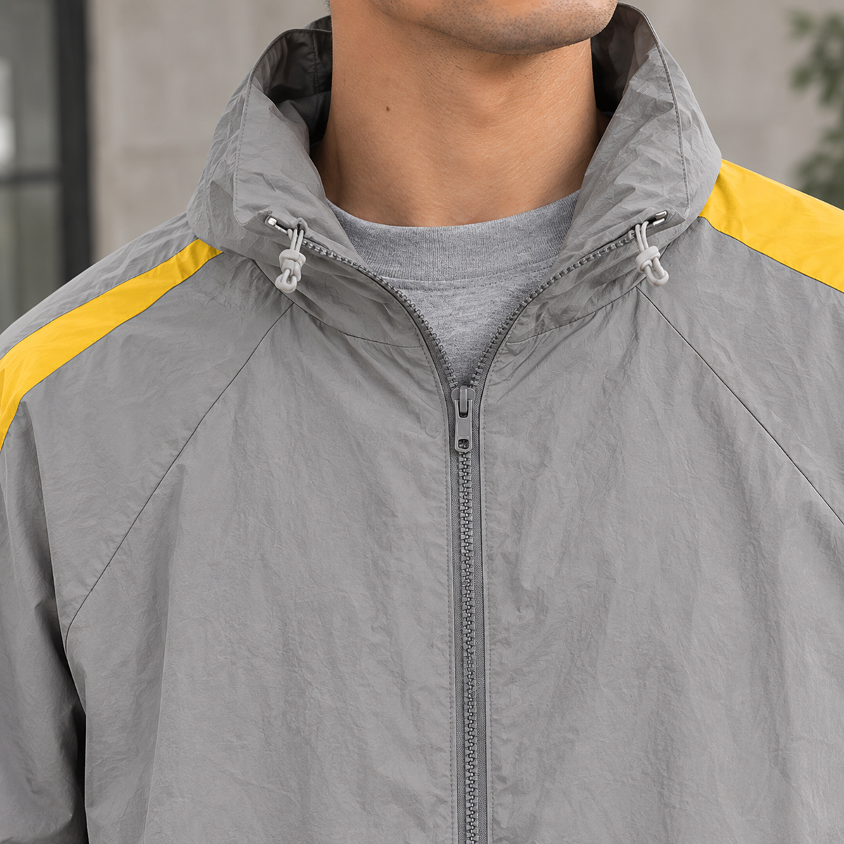 Herren Colorblock Jacke Relaxed Fit Freizeit