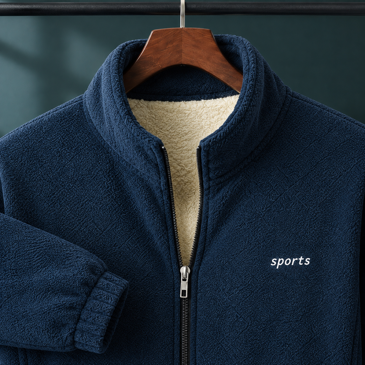 Fleecejacke Damen Regular Fit Freizeit mit Stehkragen