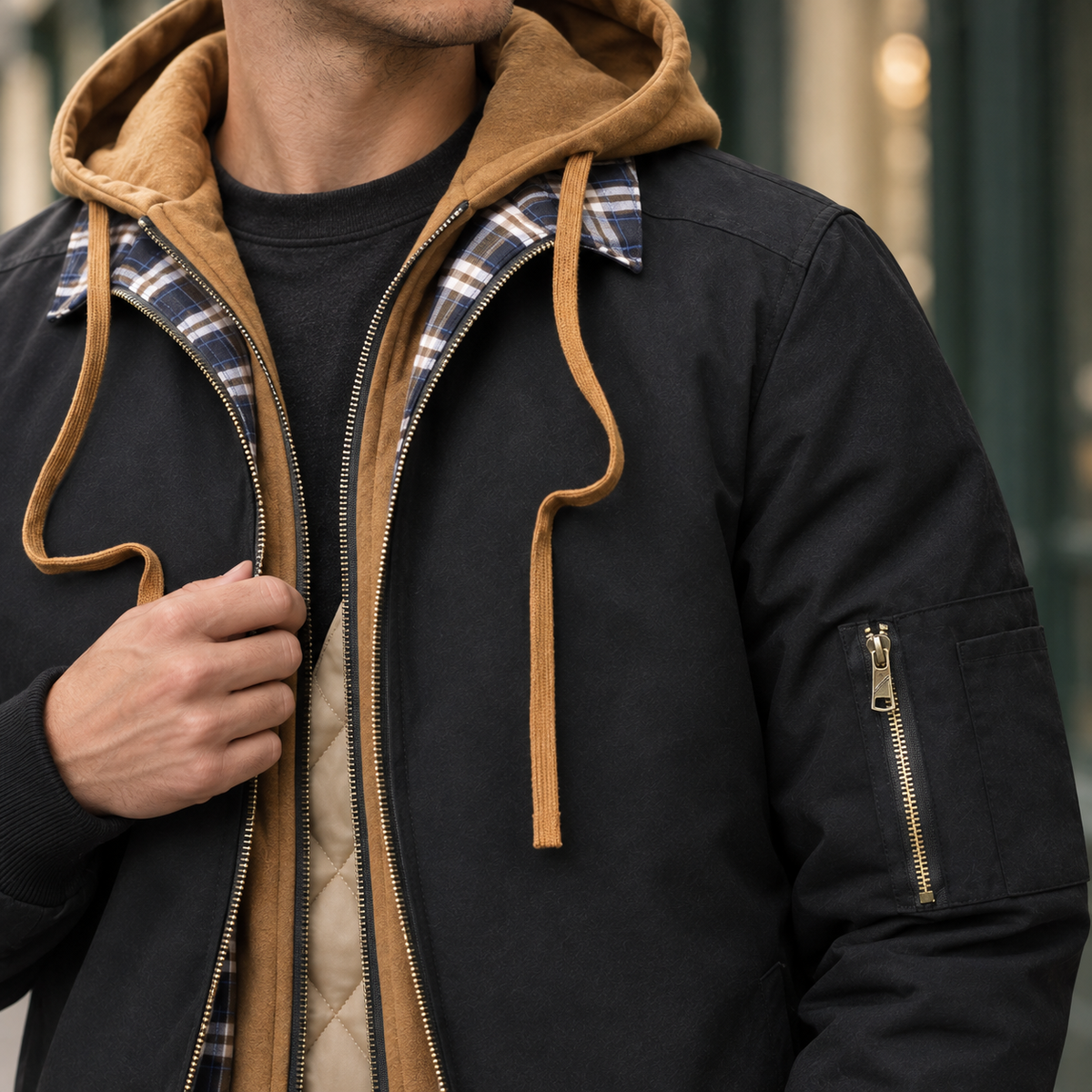 Wasserdichte Herrenjacke Regular Fit Freizeit