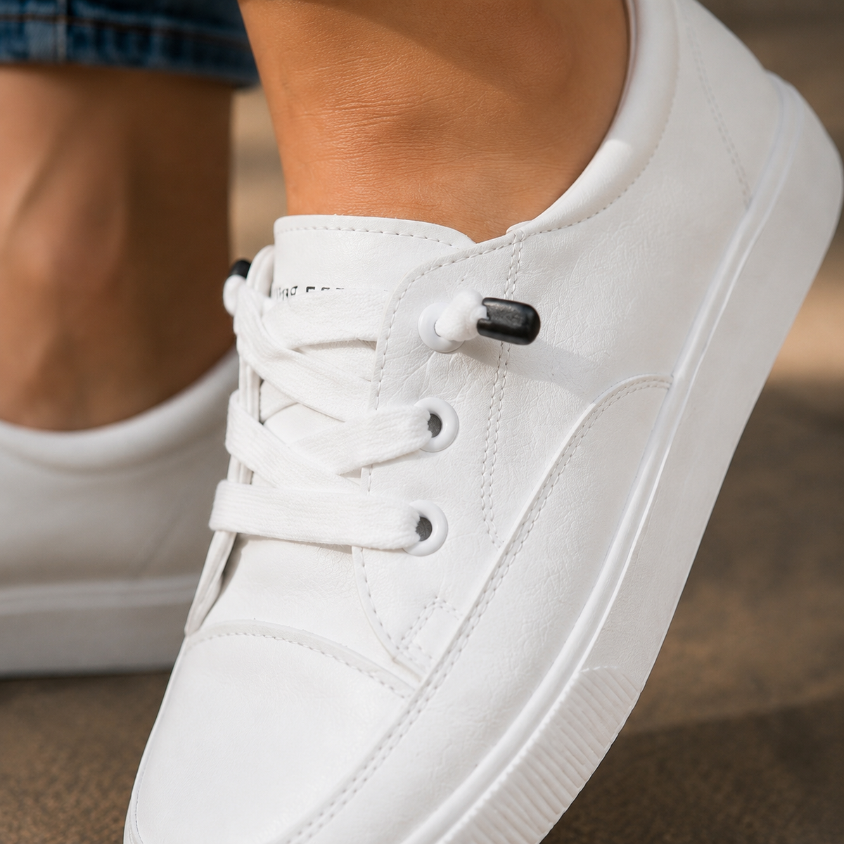 Damen Schnürsneaker Niedriges Profil mit Plattformsohle