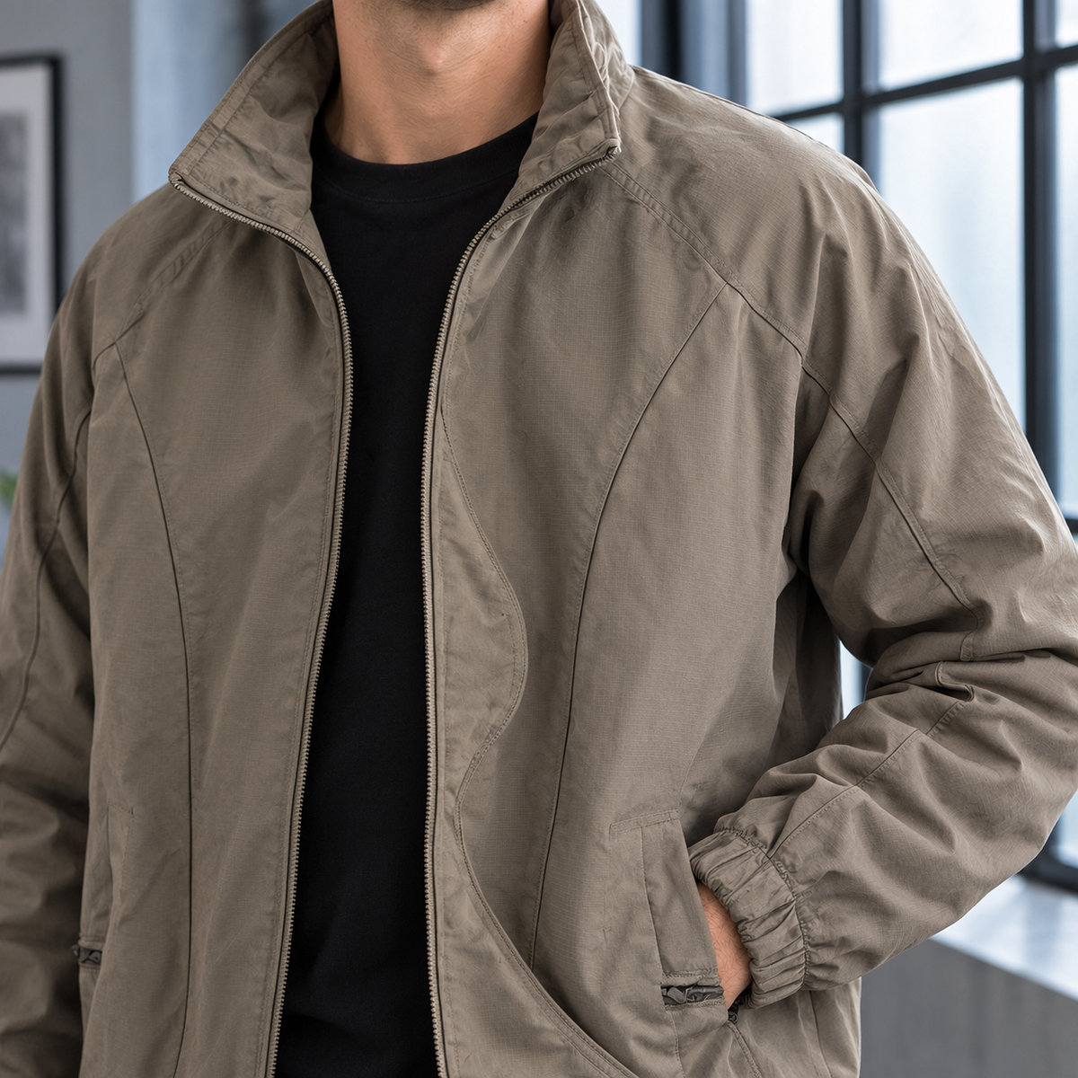 Zip-Jacke Damen Lässige Passform Freizeit