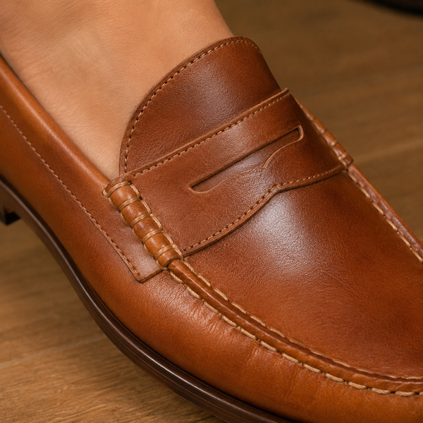 Damen Penny-Loafer Slipper mit niedrigem Absatz