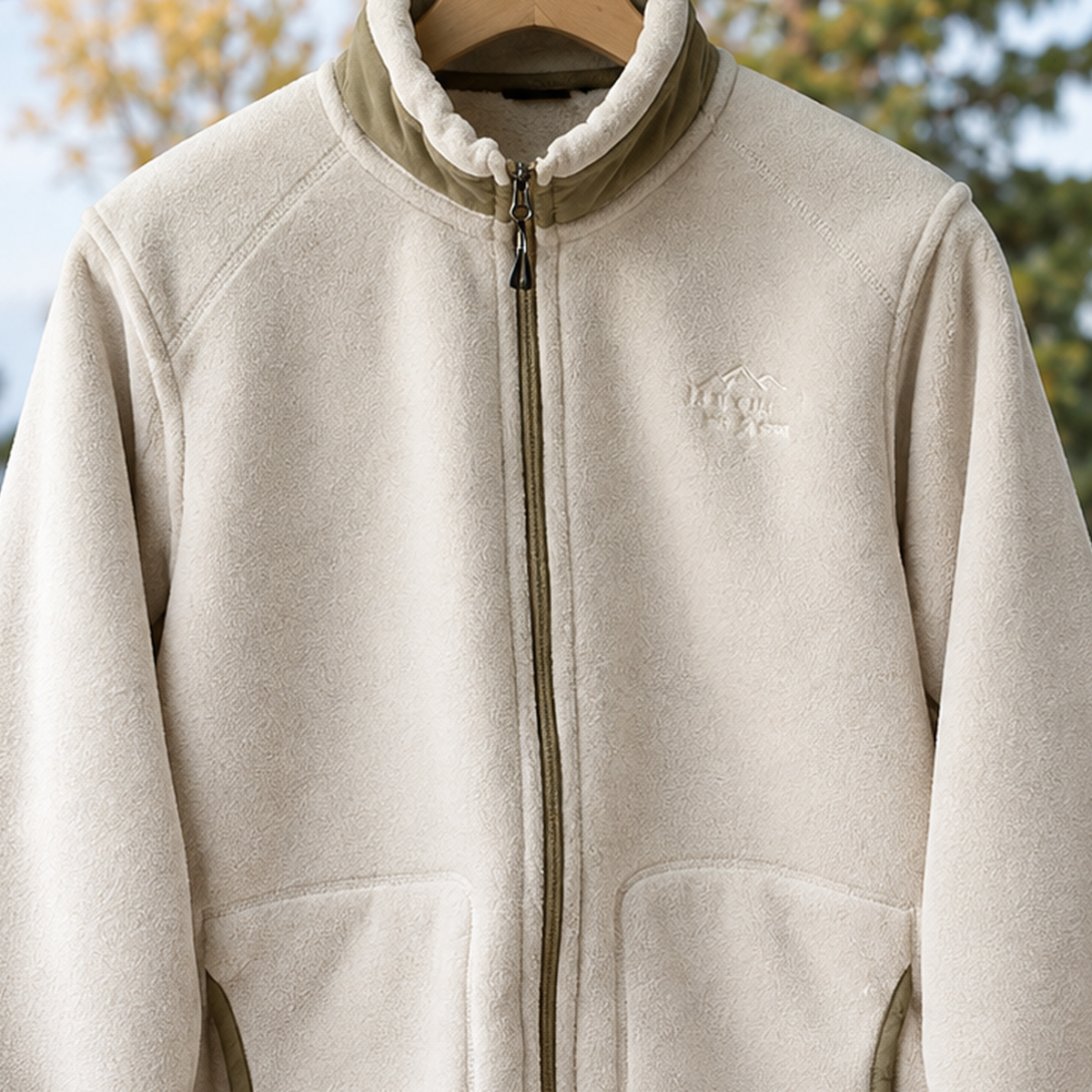 Fleecejacke Herren Regular Fit Freizeit mit Stehkragen