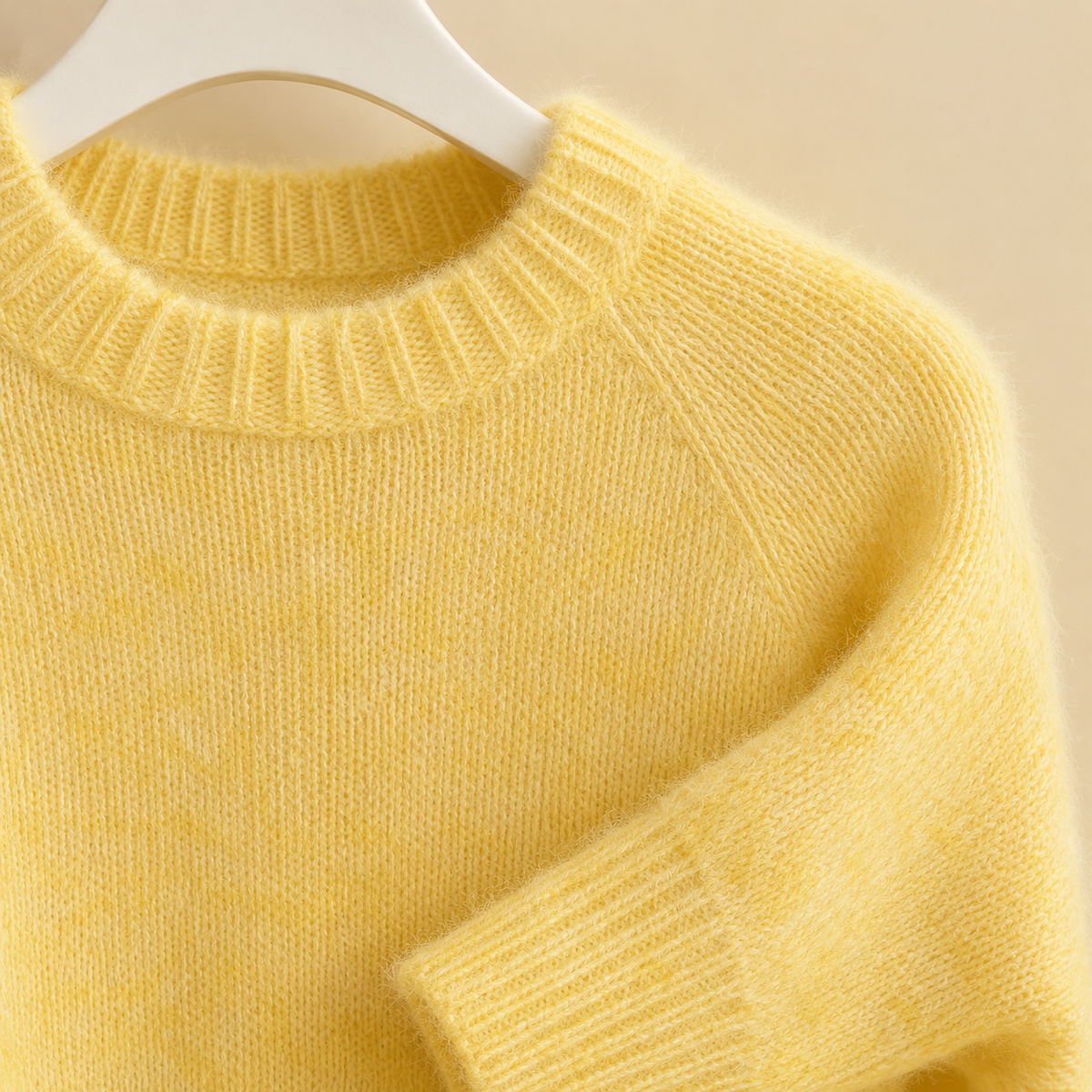 Damen Pullover Relaxed Fit mit Raglanärmeln und gebürsteter Oberfläche