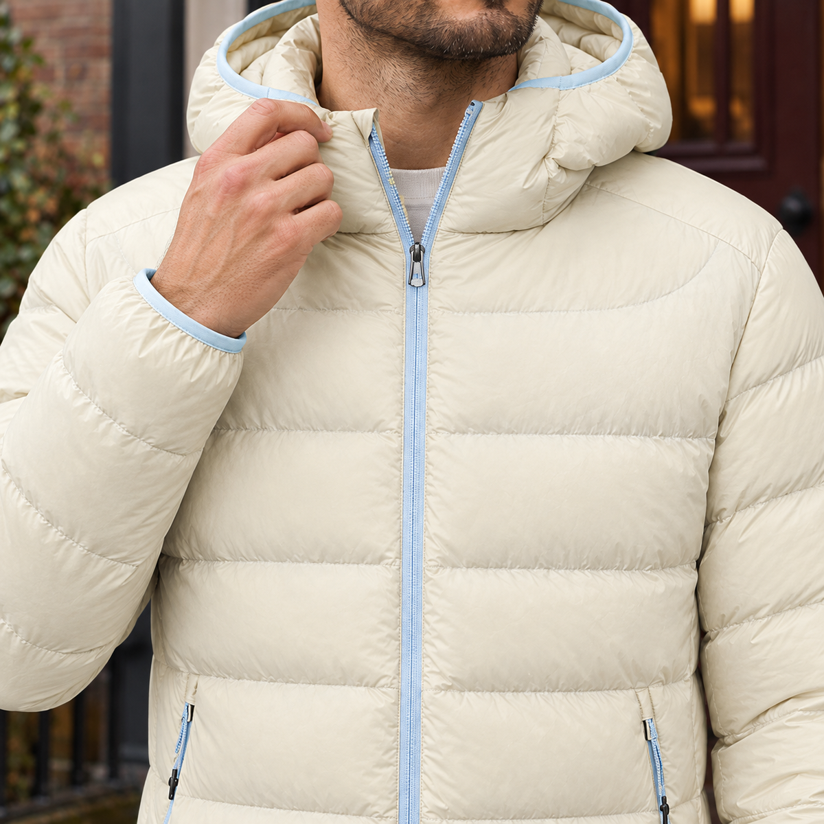Kapuzenjacke Damen Regular Fit Freizeit mit Steppnähten