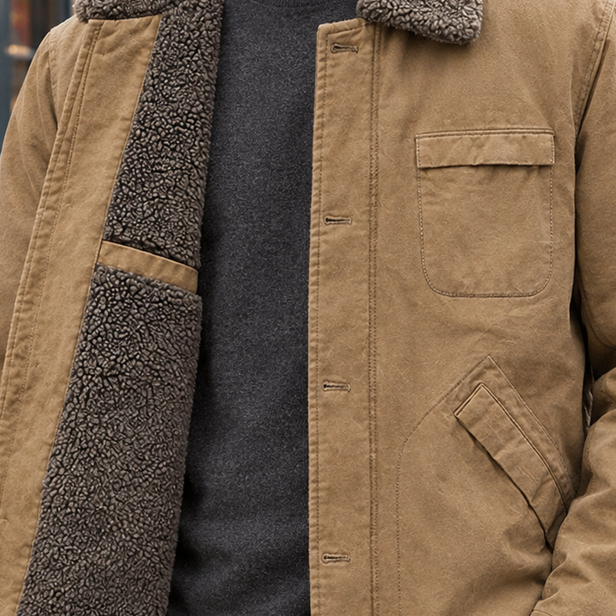 Übergangsjacke Herren Relaxed Fit Freizeit