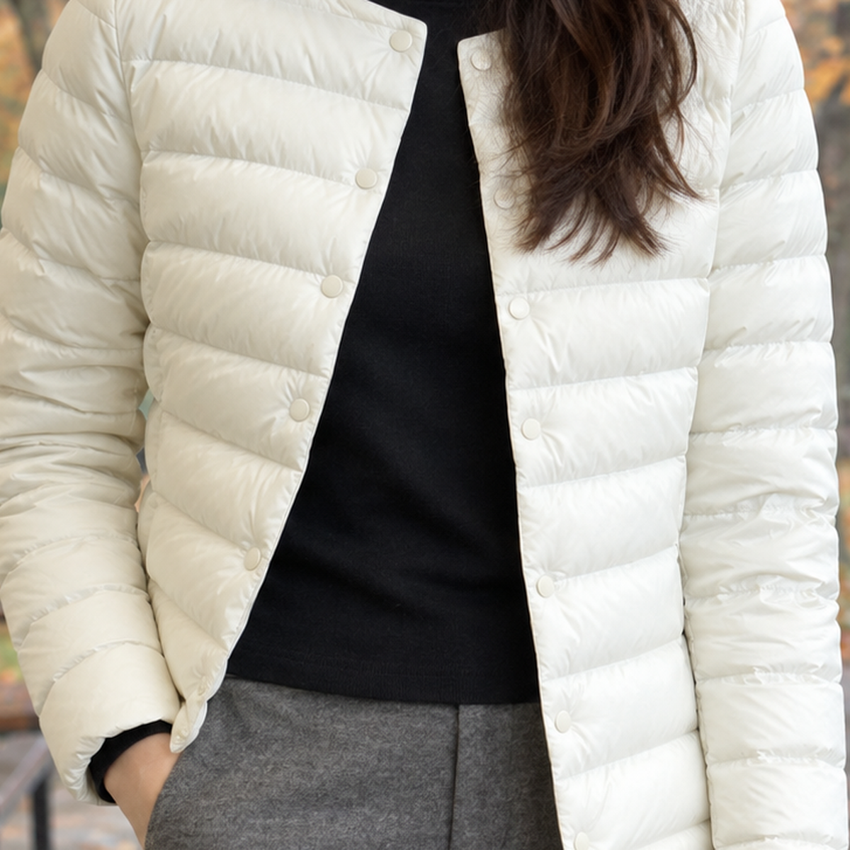 Damen Steppjacke Slim Fit Freizeit Leicht