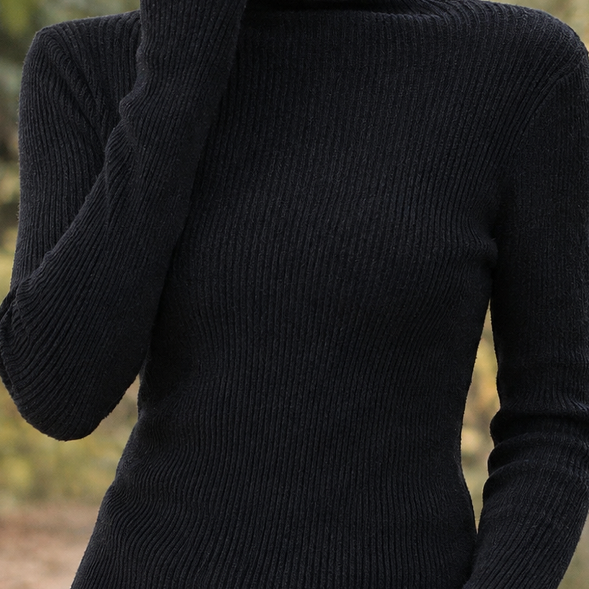 Damen Rollkragenpullover Slim Fit Freizeit Winter