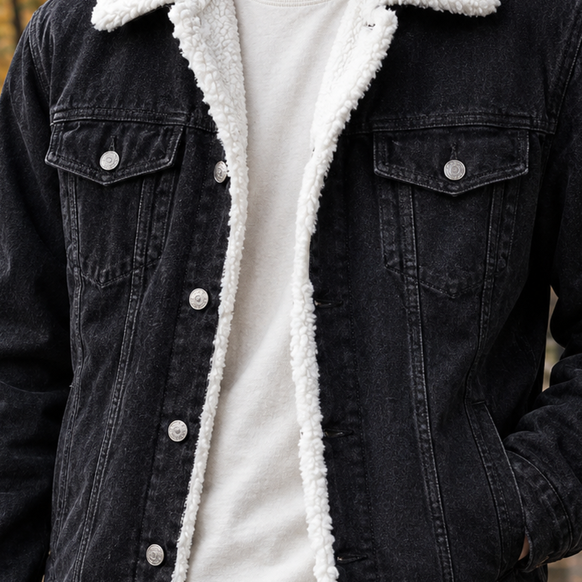 Sherpa-Futterjacke Damen Slim Fit Freizeit