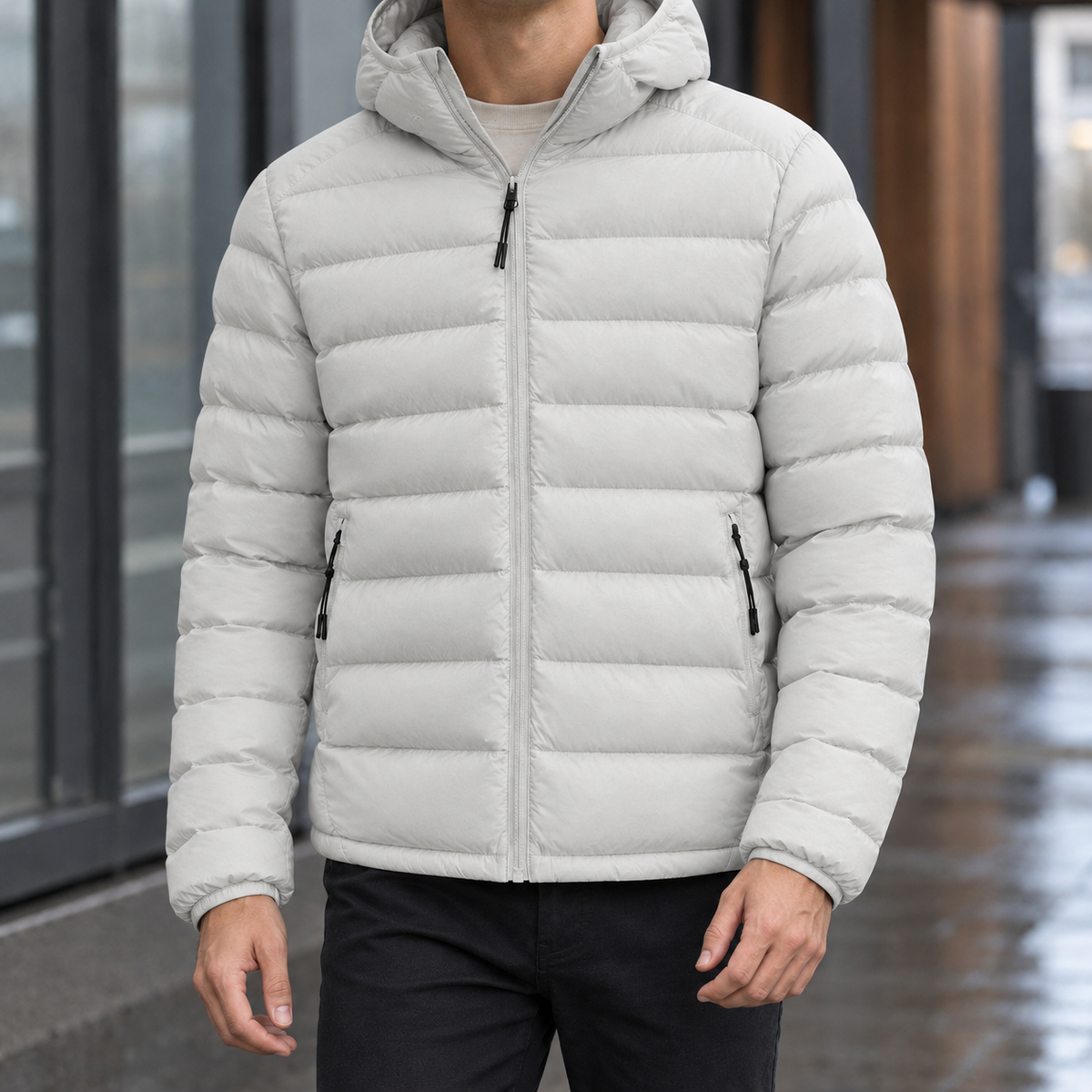 Damen Steppmantel Regular Fit Freizeit mit Kapuze