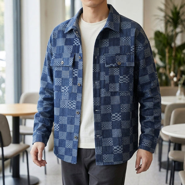Herren Jacke Relaxed Fit mit Knopfverschluss und Brusttaschen