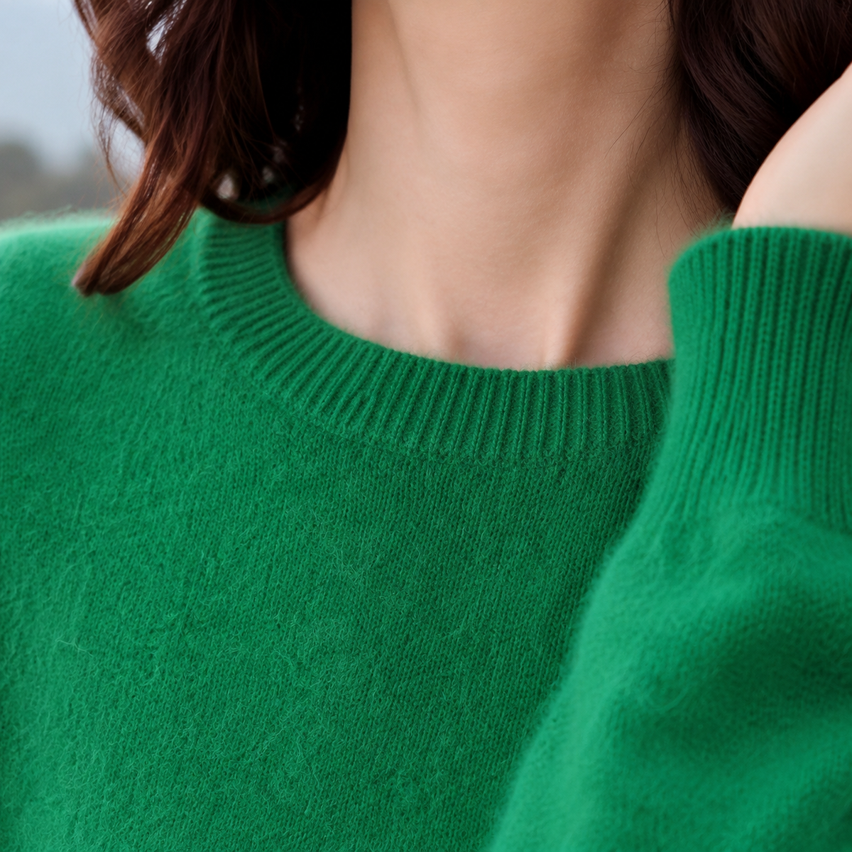 Damen Pullover Regular Fit mit Rundhalsausschnitt