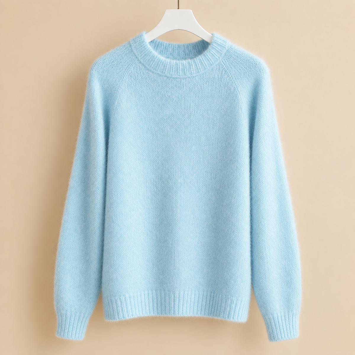 Damen Pullover Relaxed Fit mit Raglanärmeln und gebürsteter Oberfläche