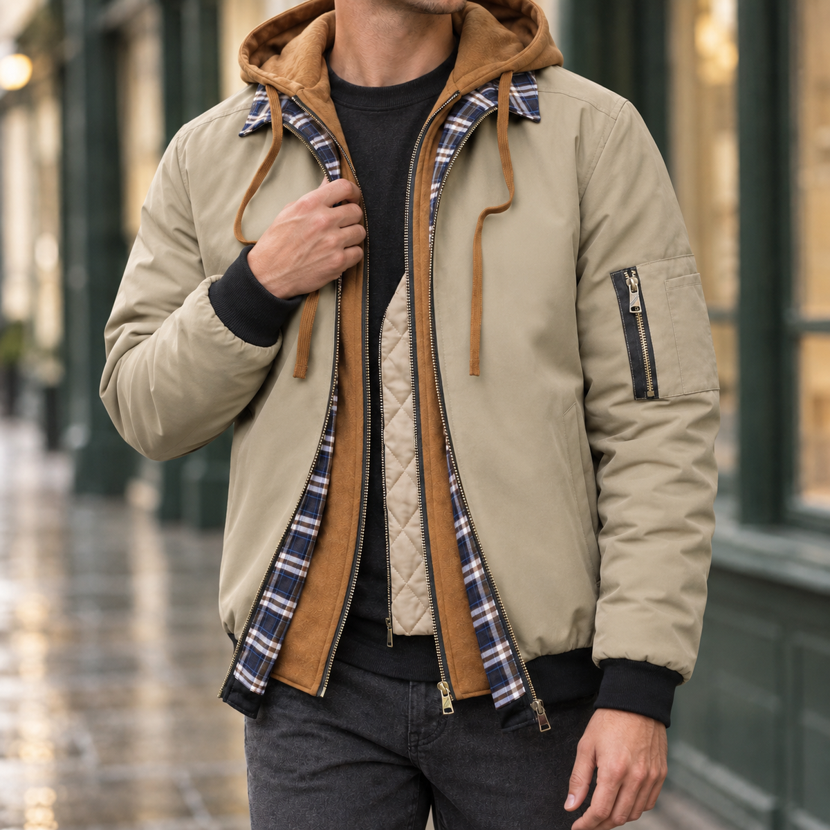 Wasserdichte Herrenjacke Regular Fit Freizeit