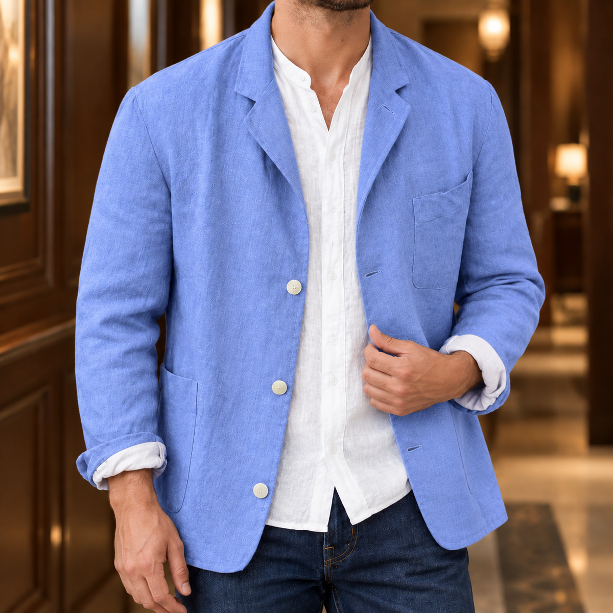 Blazer Damen Relaxed Fit Smart-Casual Freizeit