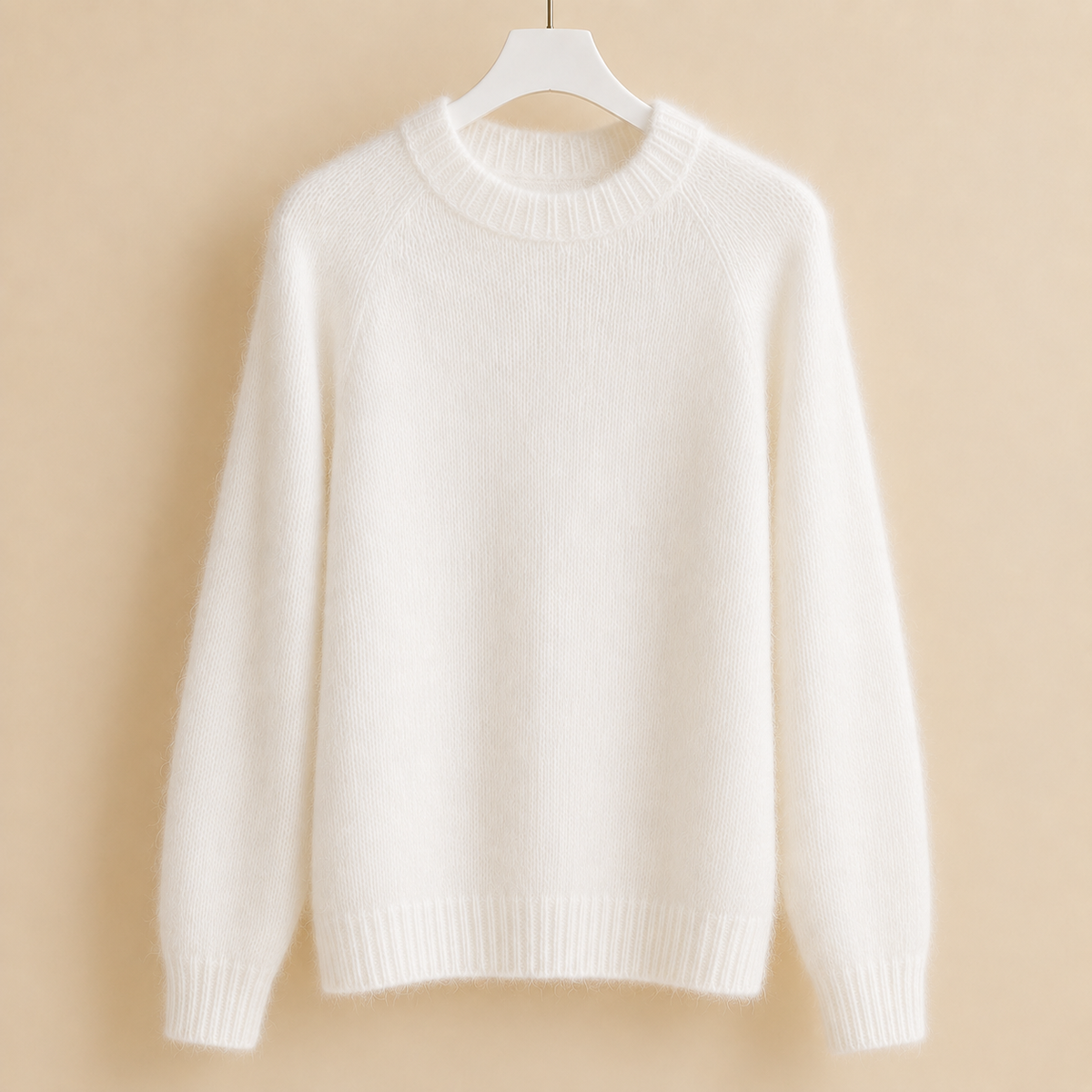 Damen Pullover Relaxed Fit mit Raglanärmeln und gebürsteter Oberfläche