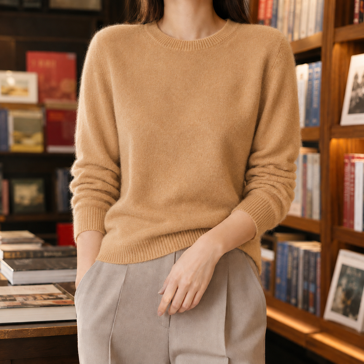 Damen Wollpullover Regular Fit Casual Relaxed