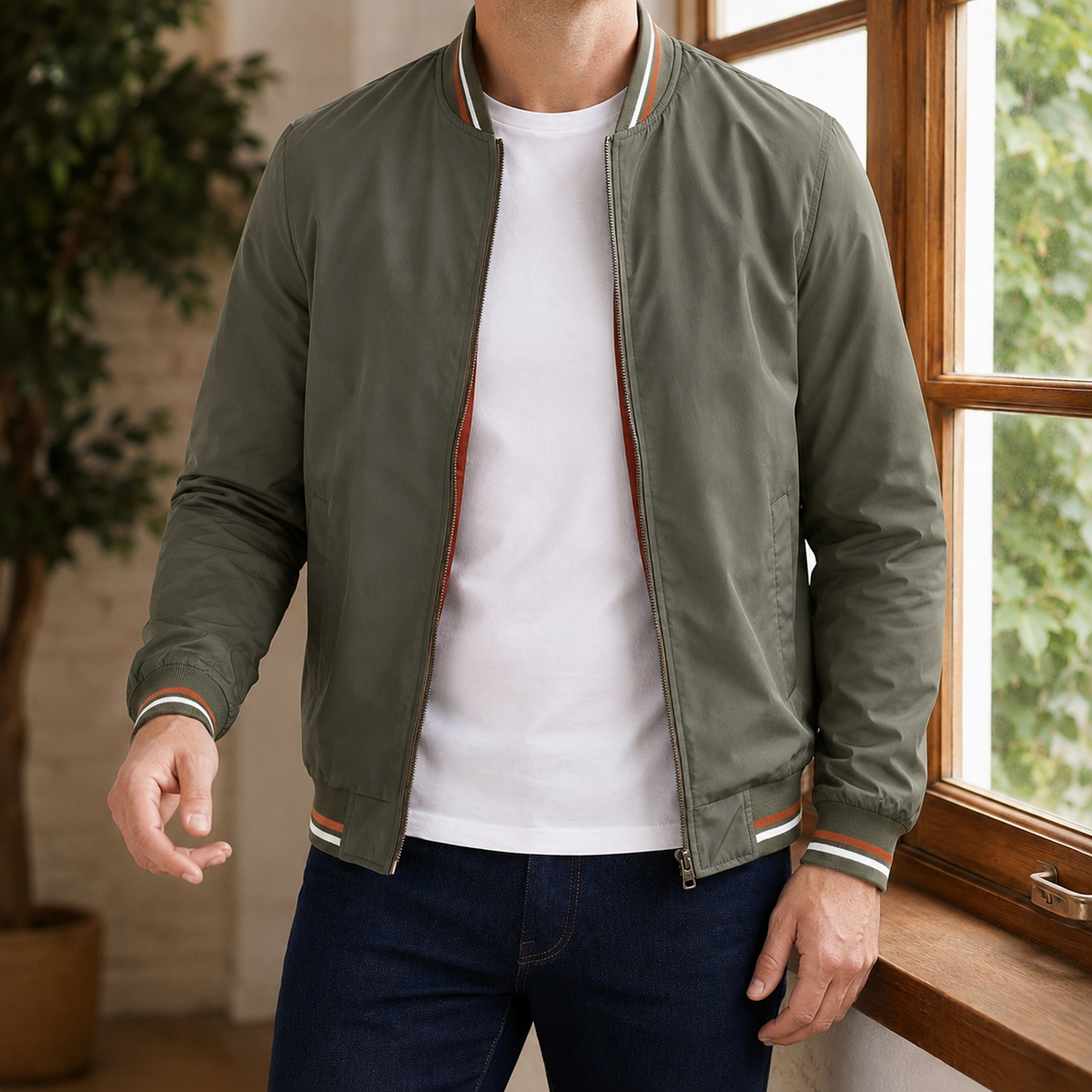 Leichte Bomberjacke Damen Relaxed Fit Freizeit