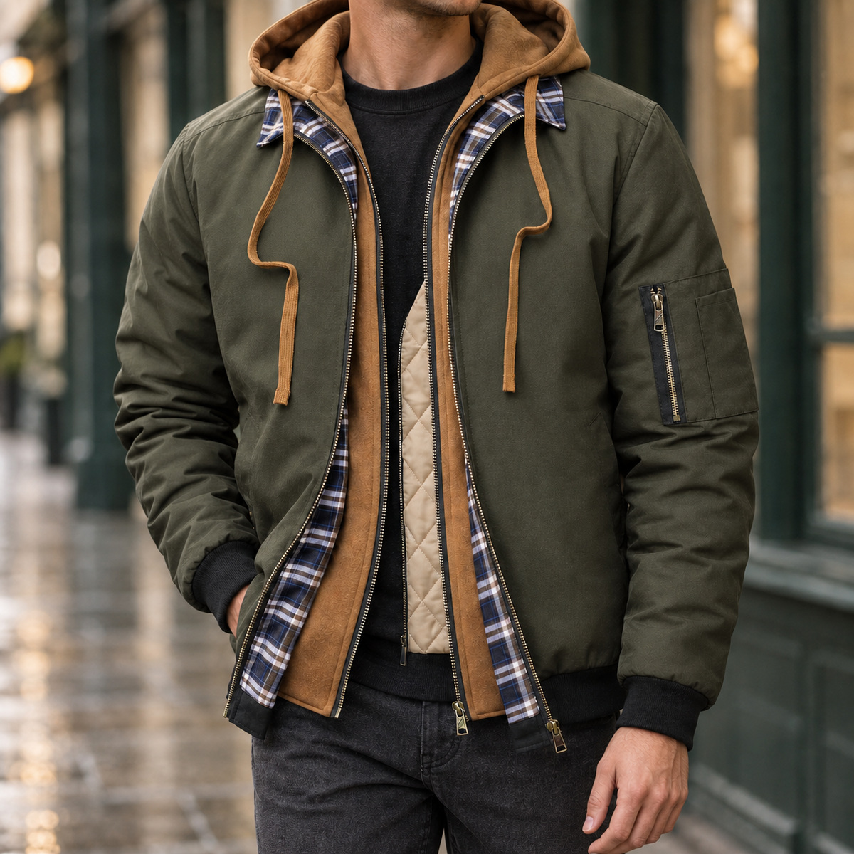 Wasserdichte Herrenjacke Regular Fit Freizeit