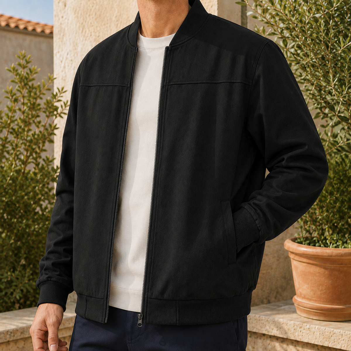 Bomberjacke Herren Slim Fit Freizeit