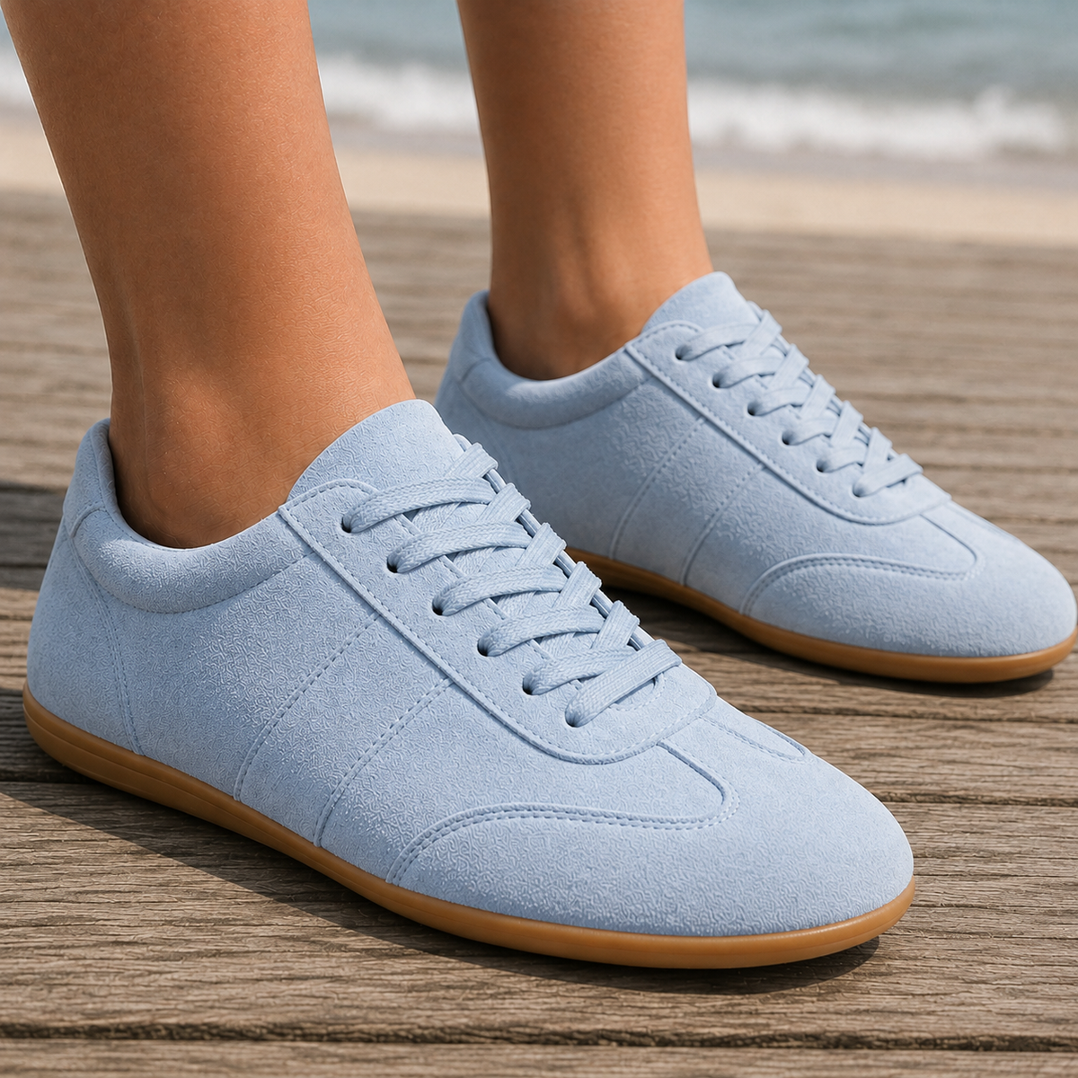 Damen Sneaker Wildleder-Optik mit niedrigem Profil
