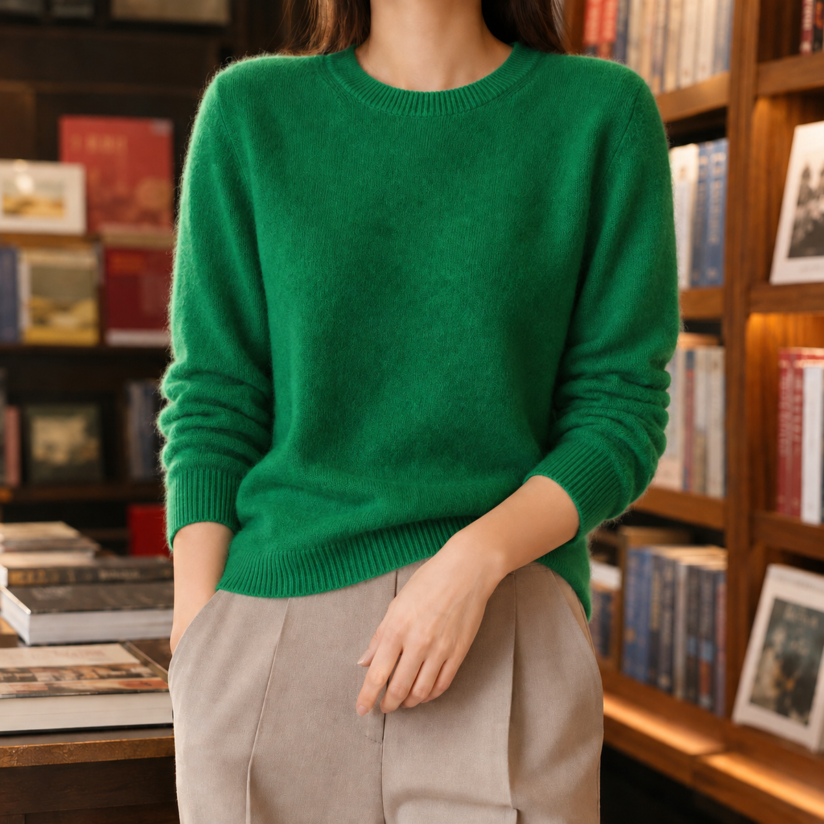Damen Wollpullover Regular Fit Casual Relaxed