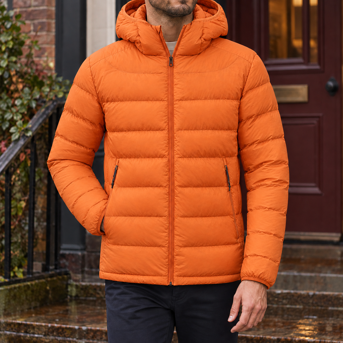 Kapuzenjacke Damen Regular Fit Freizeit mit Steppnähten