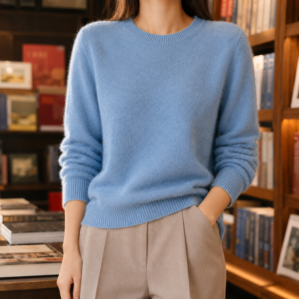 Damen Wollpullover Regular Fit Casual Relaxed