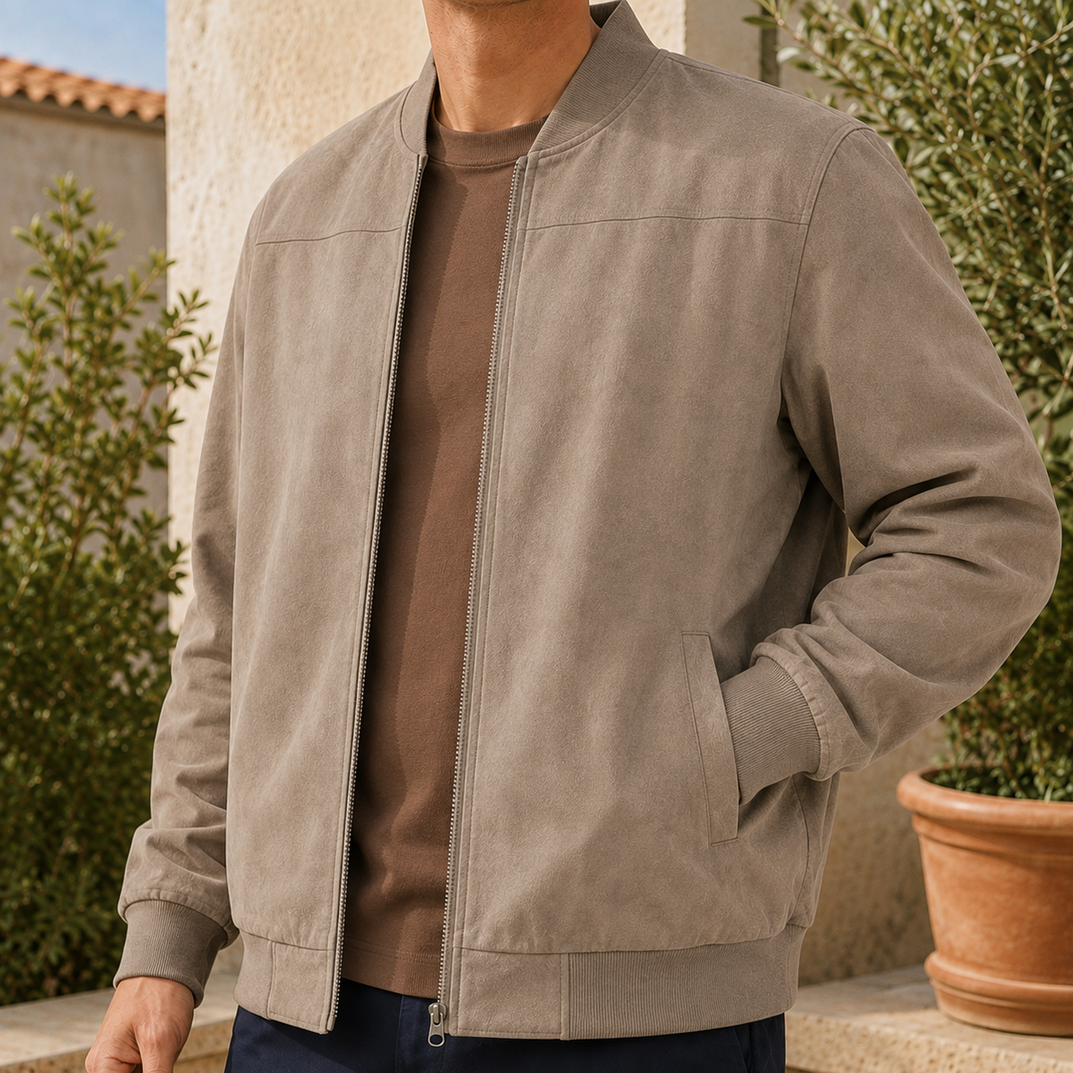 Bomberjacke Herren Slim Fit Freizeit