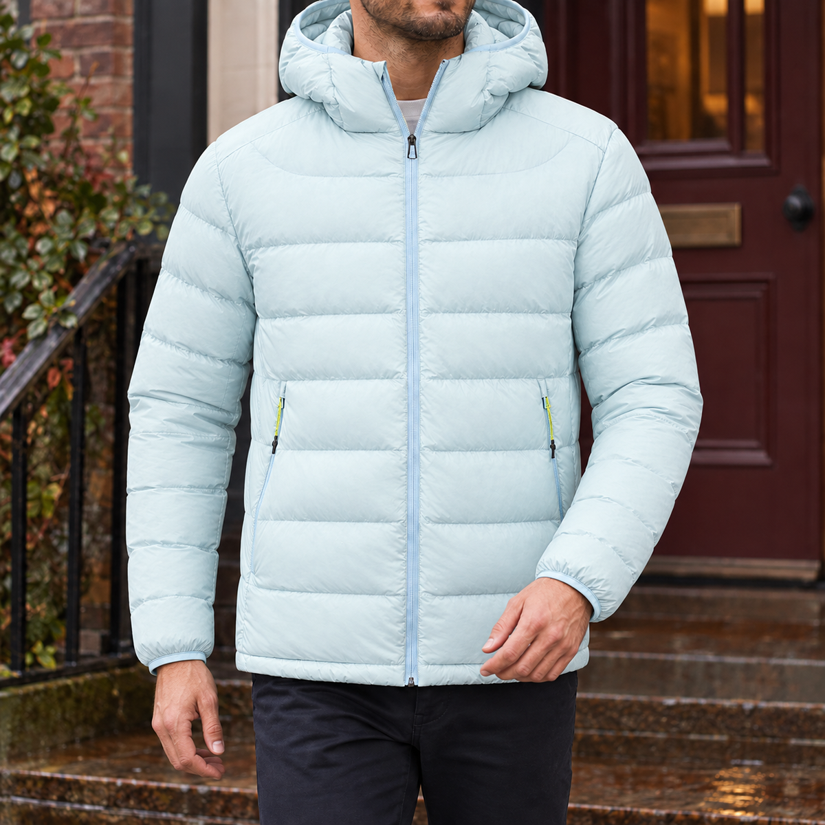 Kapuzenjacke Damen Regular Fit Freizeit mit Steppnähten