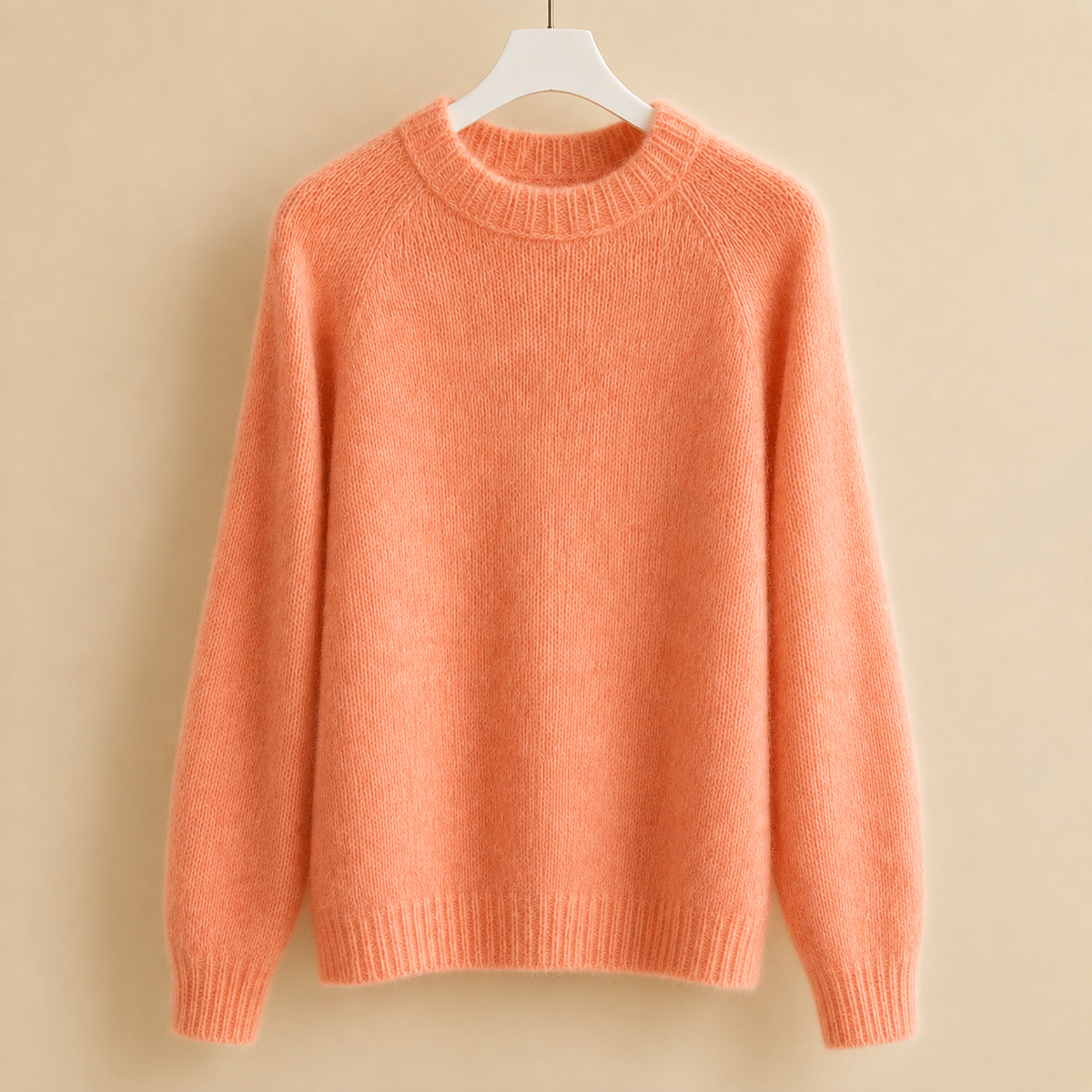 Damen Pullover Relaxed Fit mit Raglanärmeln und gebürsteter Oberfläche