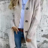 Damen Lange Strickjacke Elegant Casual Herbst